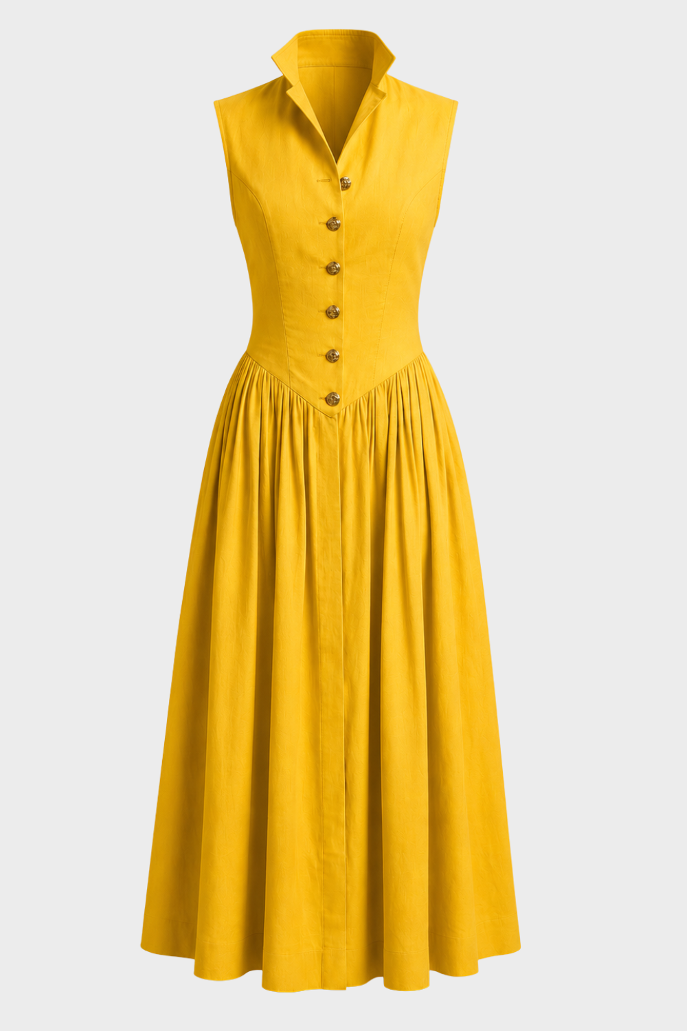 Damen Kragen Sommerkleid | Ärmellos