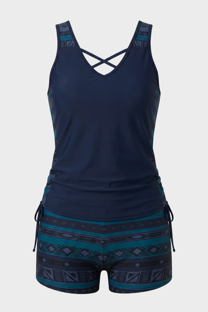 Damen Tankini Set | Gemusterte Shorts