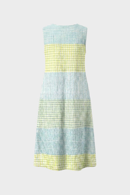 Damen Streifen Midikleid | Ärmellos