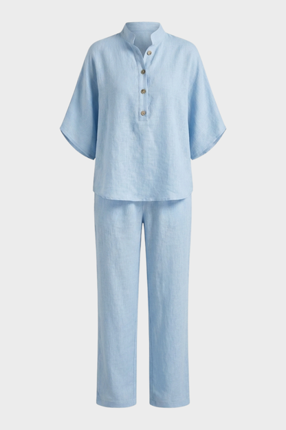 Damen Leinenset | Oberteil & Hose