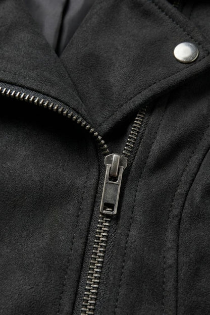 Lederjacke Damen Bikerjacke mit Reißverschluss