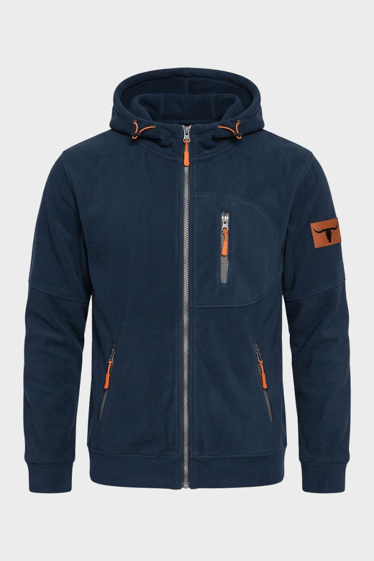 Herren Kapuzenjacke | Frontreißverschluss & Brusttasche