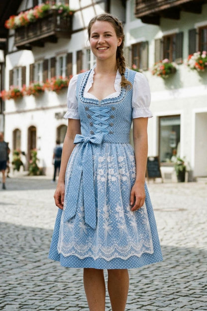 Damen Dirndlkleid | Taillenbetonte Form & Weiter Rock
