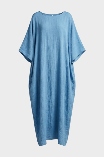 Damen Leinen Kaftankleid | Maxi