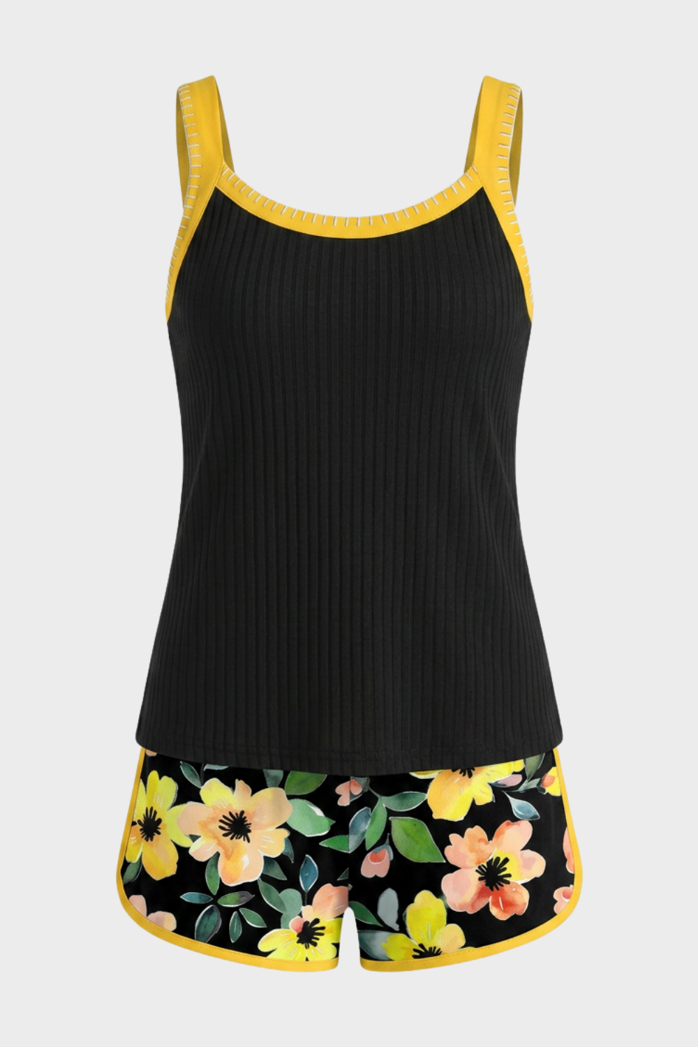 Damen Tankini Set | Blumenshorts