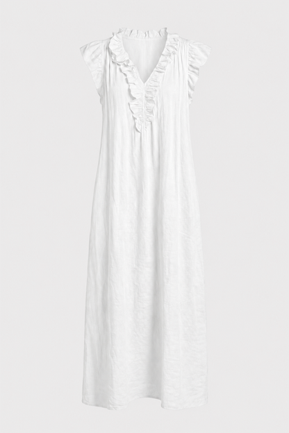 Damen Rüschen Sommerkleid | Midi
