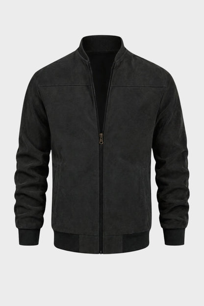 Herren Freizeit-Bomberjacke | Stehkragen & Klare Zip-Front
