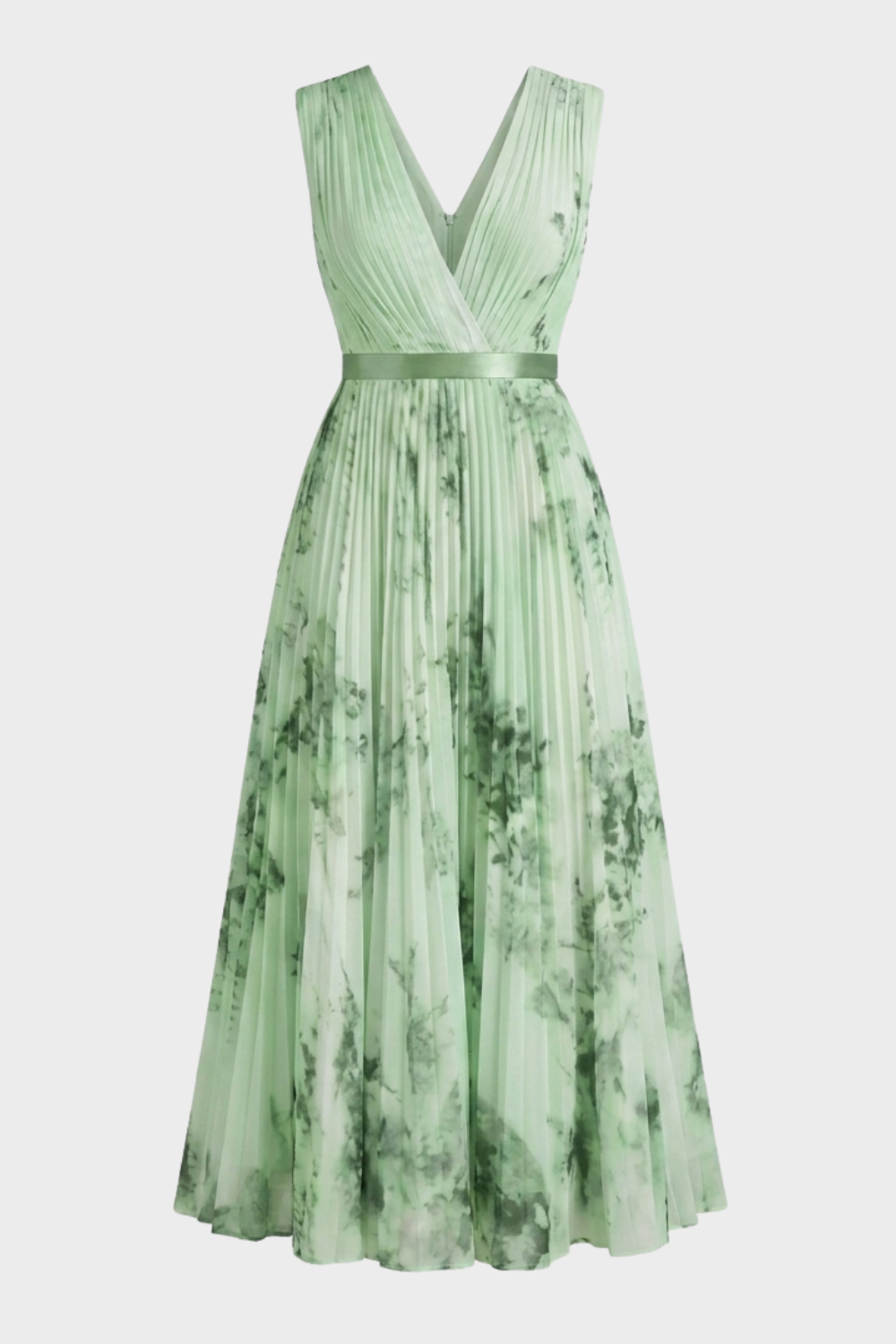 Damen Falten Maxikleid | Floral