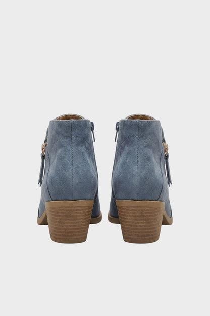 Damen Wildleder Stiefeletten | Blockabsatz