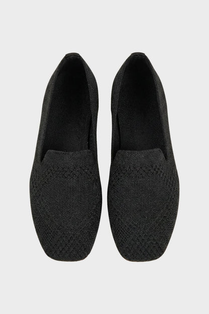Damen Strick Loafer | Slip-On Flach