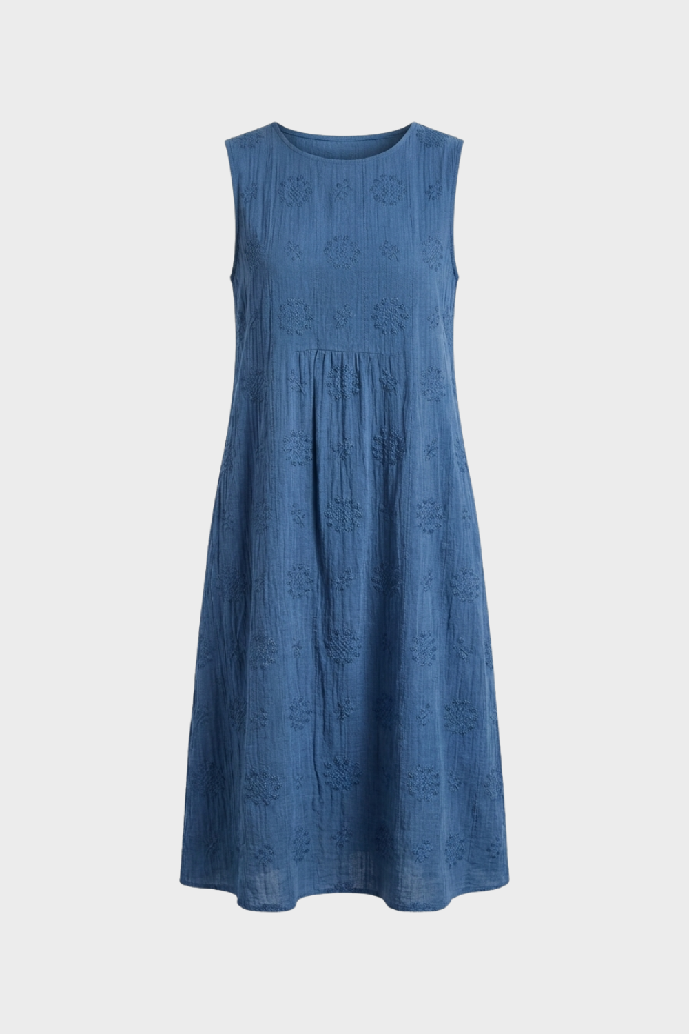 Damen Struktur Midikleid | Ärmellos