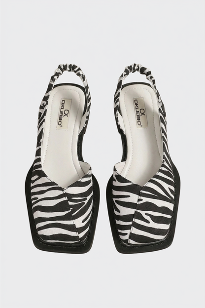 Damen Slingback Ballerinas | Eckige Zehenpartie