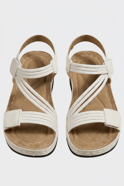 Damen Plateau Sandalen | Kreuzriemen
