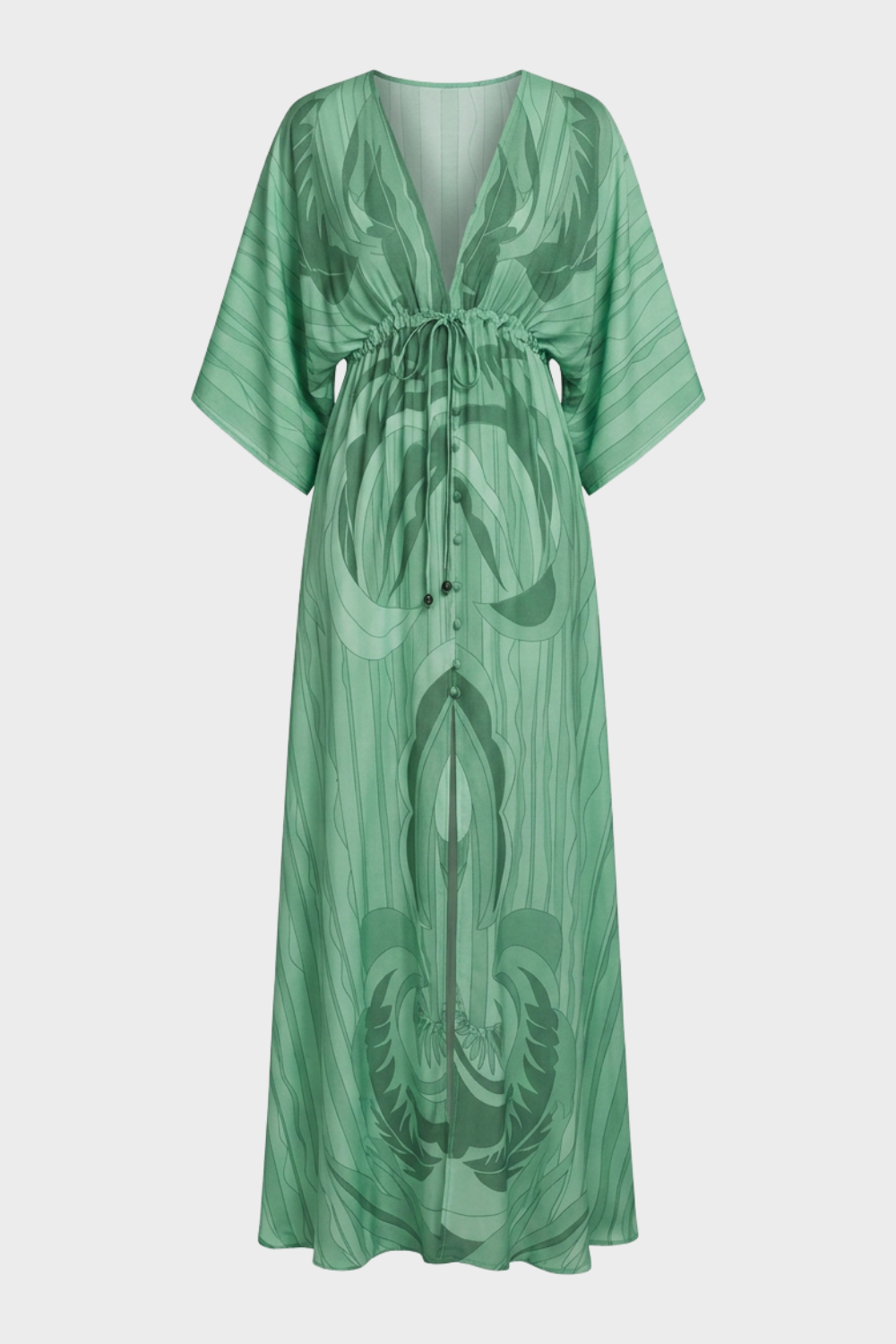 Damen Boho Maxikleid | Kimonoärmel