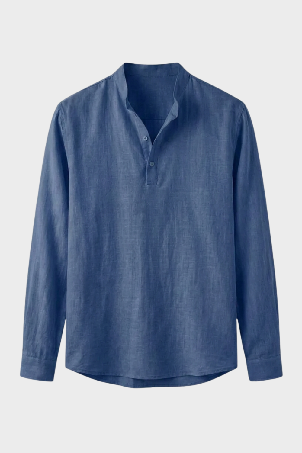 Herren Henley Langarmshirt | Stehkragen