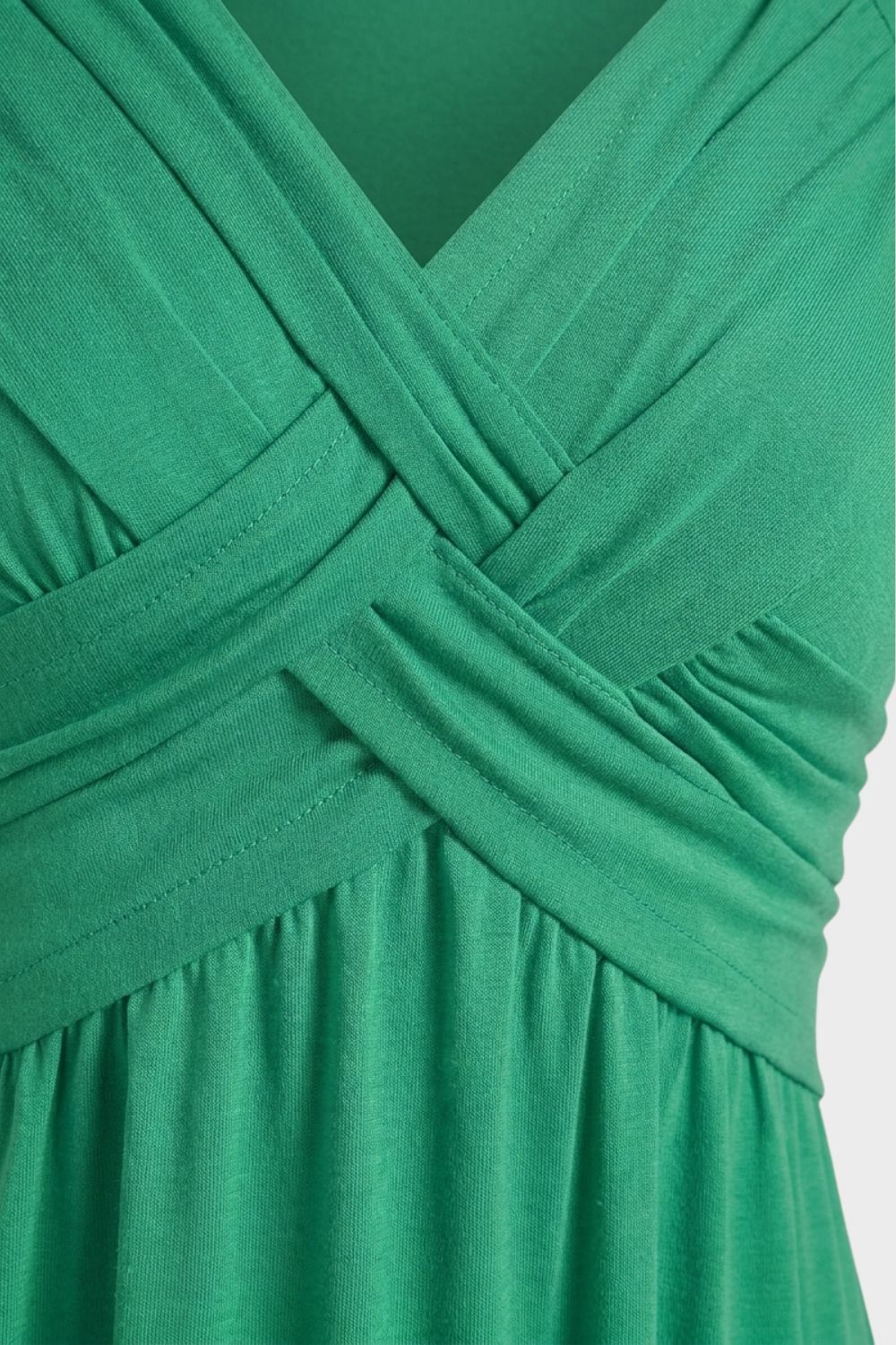 Damen Wickel Midikleid | Bauchweg