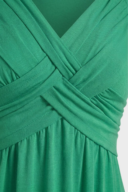Damen Wickel Midikleid | Bauchweg