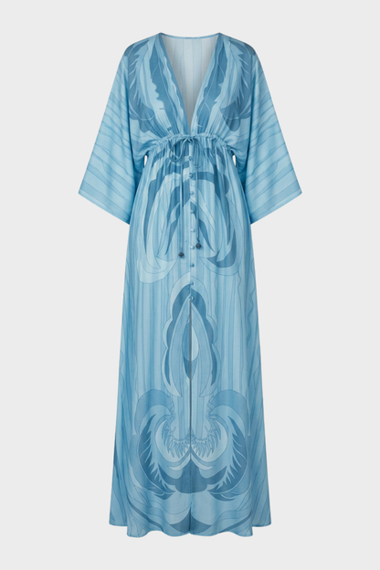Damen Boho Maxikleid | Kimonoärmel
