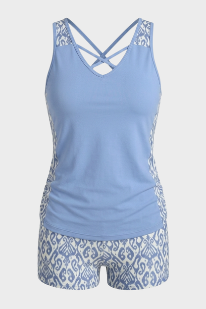 Damen Tankini Set | Gemusterte Shorts