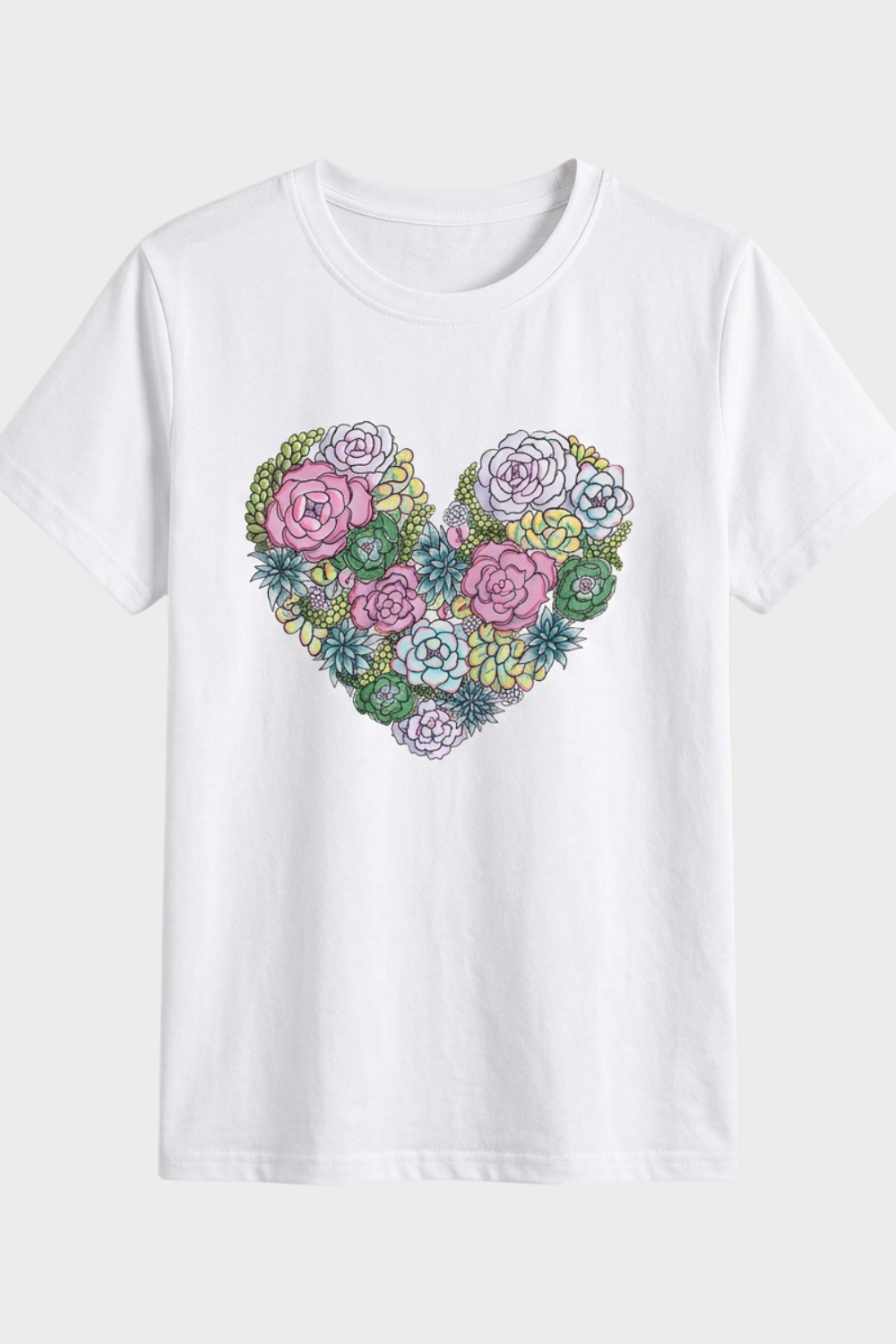 Damen Grafik T-Shirt | Herzprint