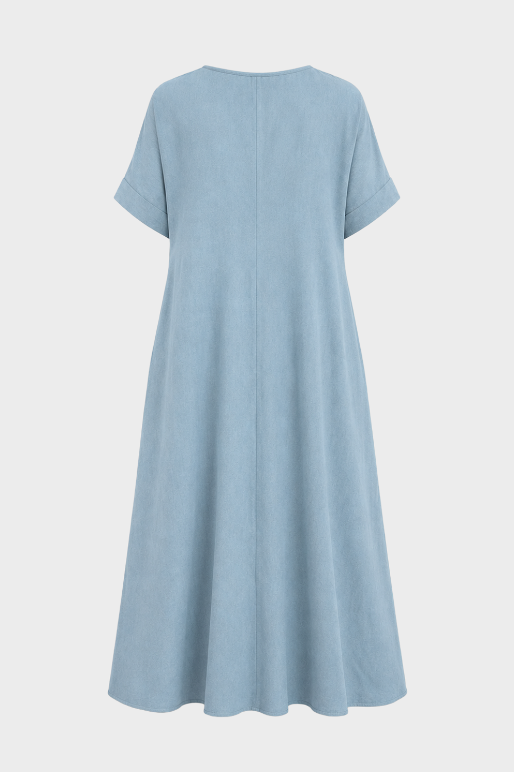 Damen Leinenkleid Taschen | Lässig