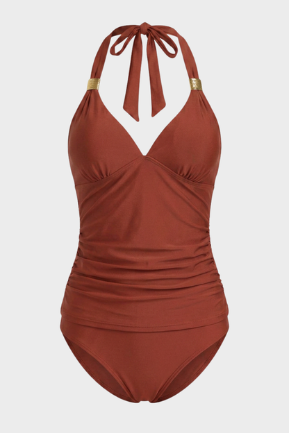 Damen Neckholder Badeanzug | Bauchformend