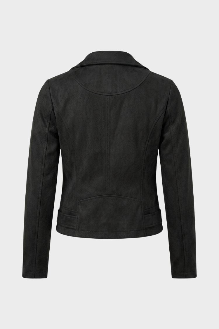 Lederjacke Damen Bikerjacke mit Reißverschluss