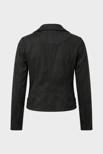 Lederjacke Damen Bikerjacke mit Reißverschluss