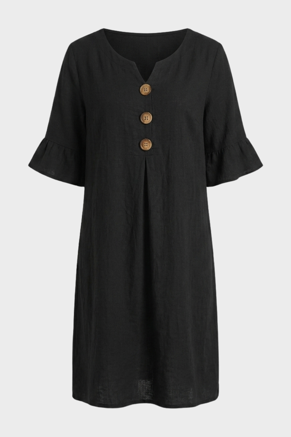 Damen Volant Sommerkleid | Knöpfe