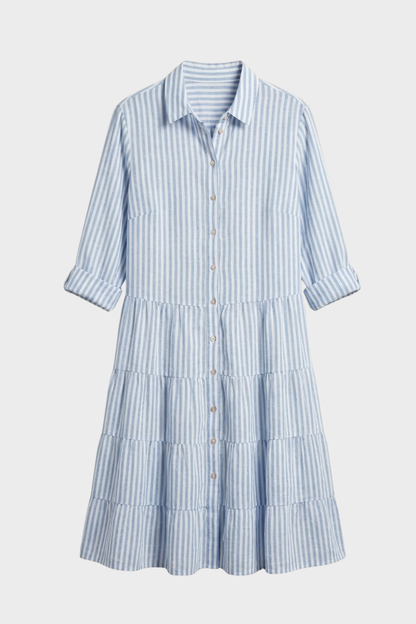 Damen Sommerkleid Midi | Knopfleiste