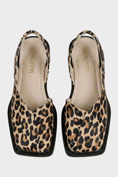 Damen Slingback Ballerinas | Eckige Zehenpartie
