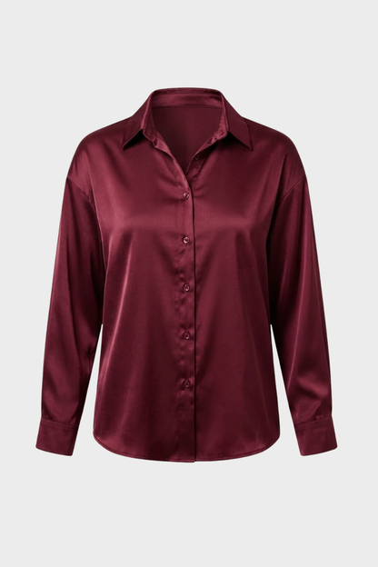 Damen Satin Bluse | Klassisch