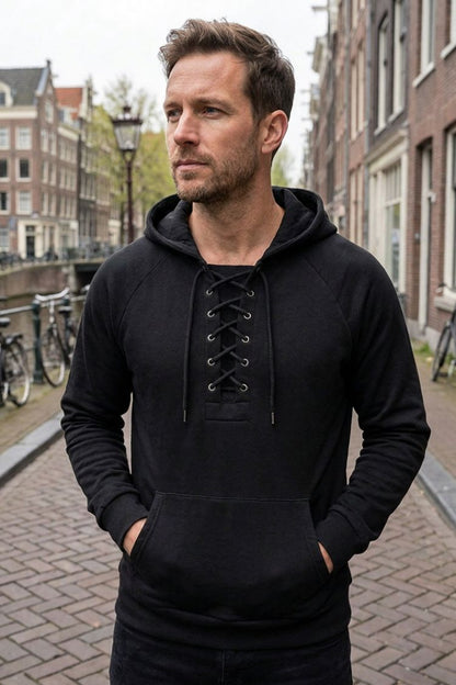 Herren Kapuzenpullover | Schnürkragen & Lässige Form
