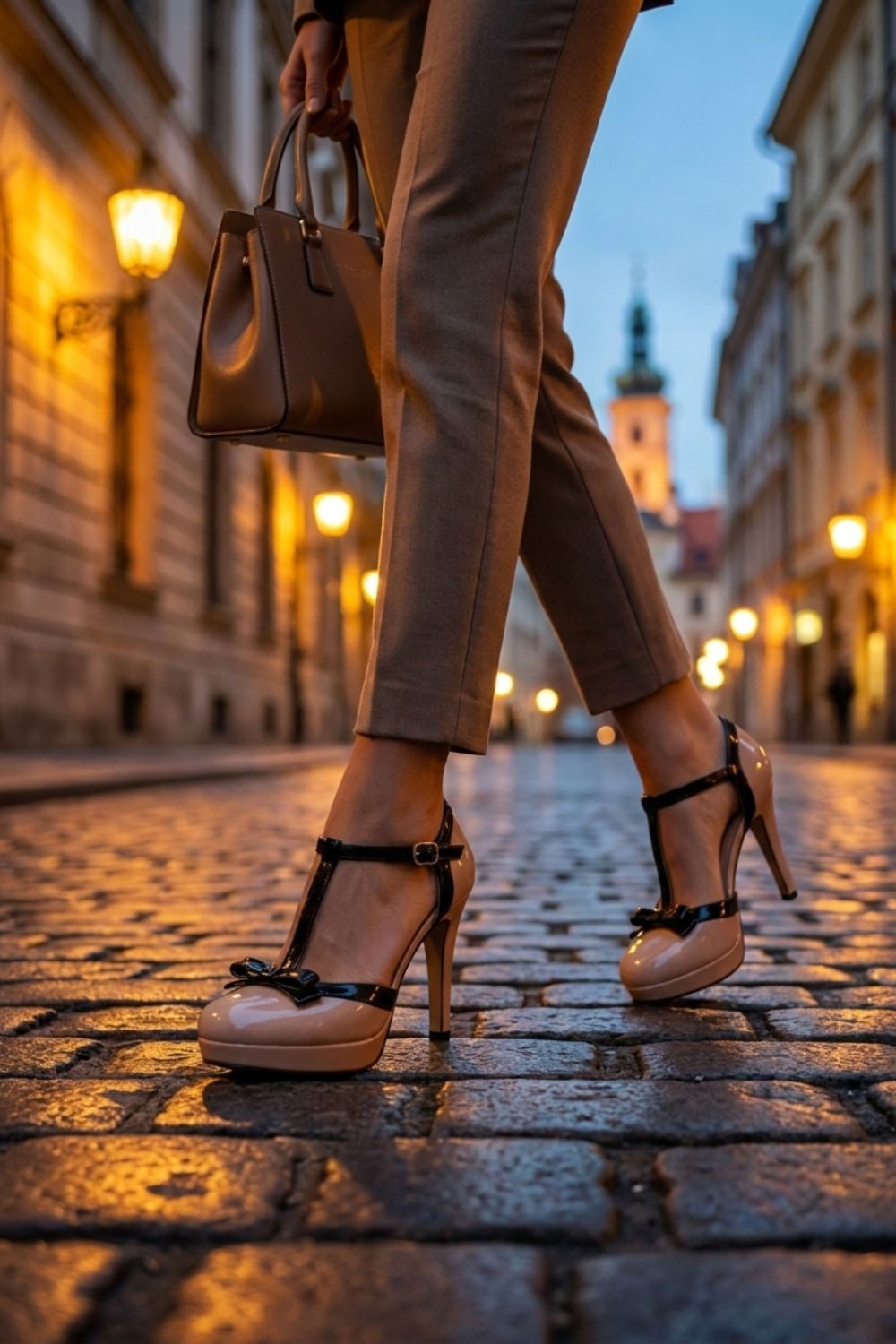 Damen Plateau Pumps | T-Steg