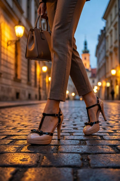 Damen Plateau Pumps | T-Steg