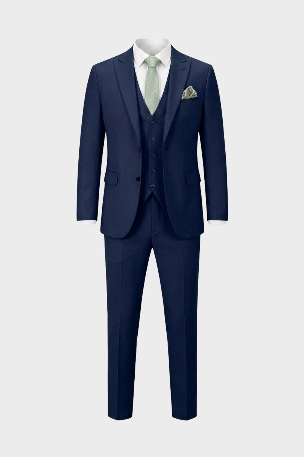 Herren Anzüge – Dreiteiliger Ein-Knopf-Anzug mit Weste und schlanker Silhouette für Hochzeiten & formelle Zeremonien