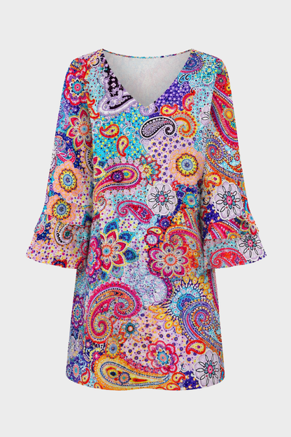 Damen Minikleid Print | Glocke