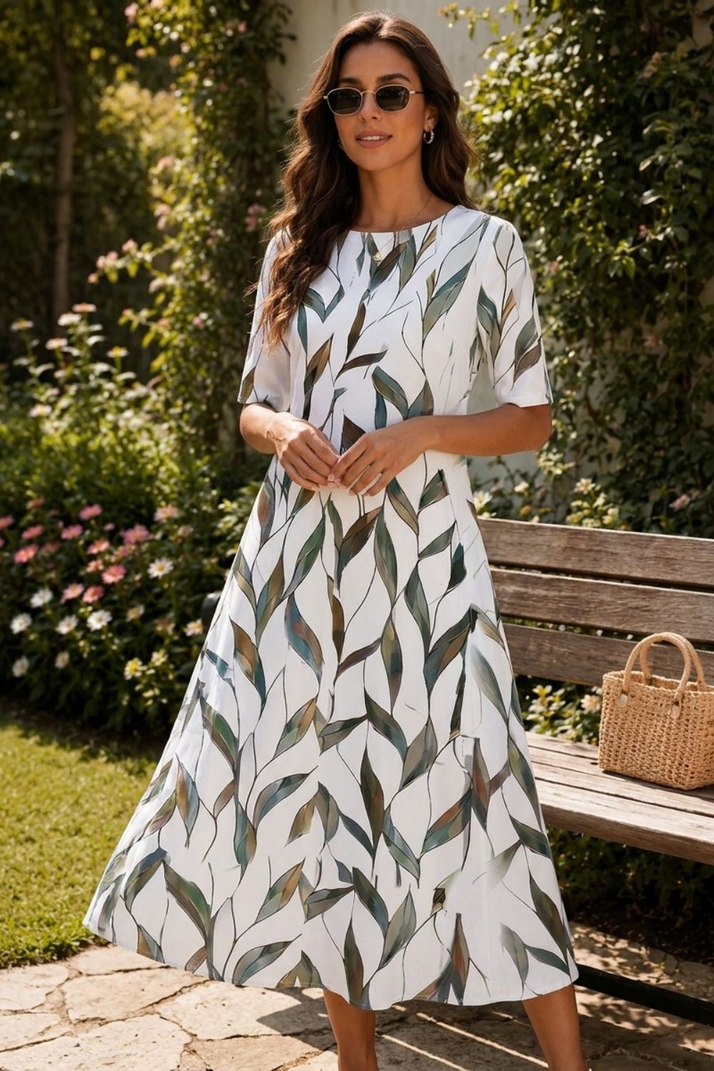 Damen Küsten Sommerkleid | Blumen