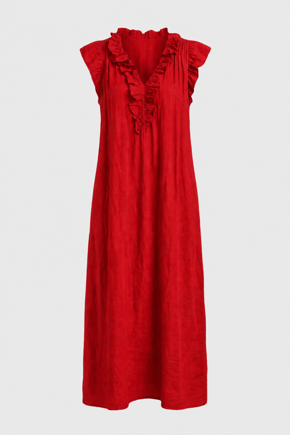Damen Rüschen Sommerkleid | Midi