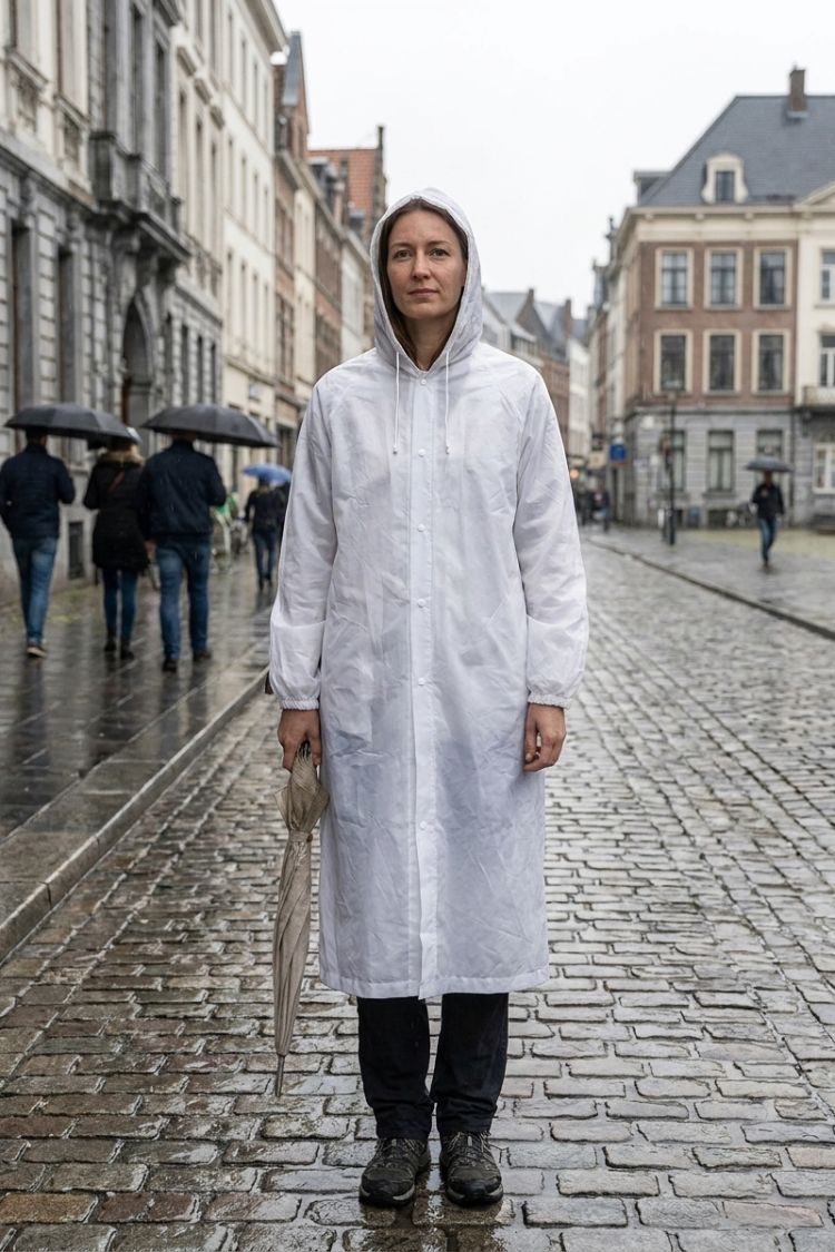 Damen Kapuzenmantel | Lange Silhouette & Seitentaschen