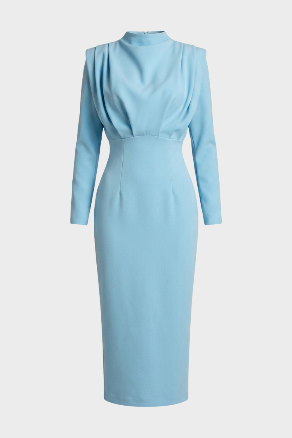 Damen Bodycon Midikleid | Stehkragen