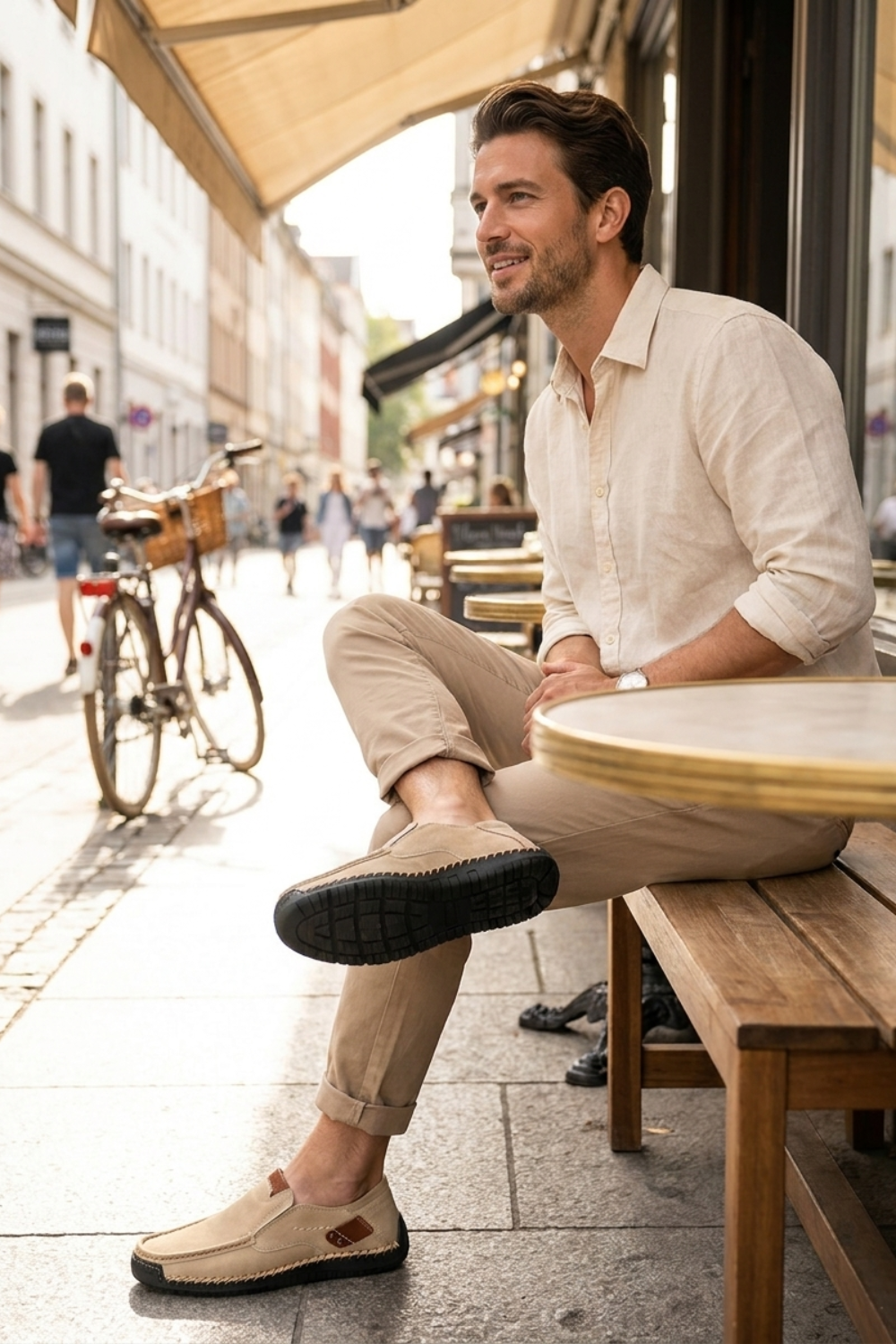 Herren Slip-On Loafer | Kontrastnaht