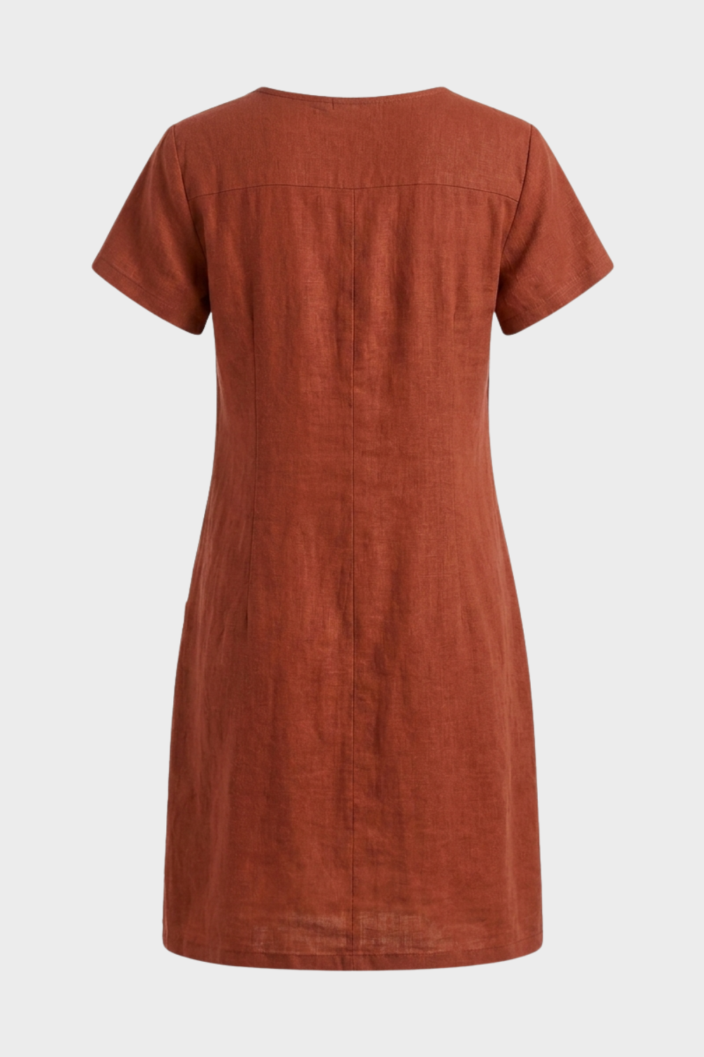 Damen Kurzes Leinenkleid | Taschen