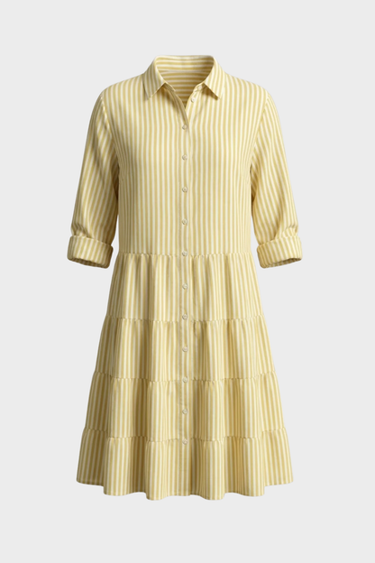 Damen Sommerkleid Midi | Knopfleiste