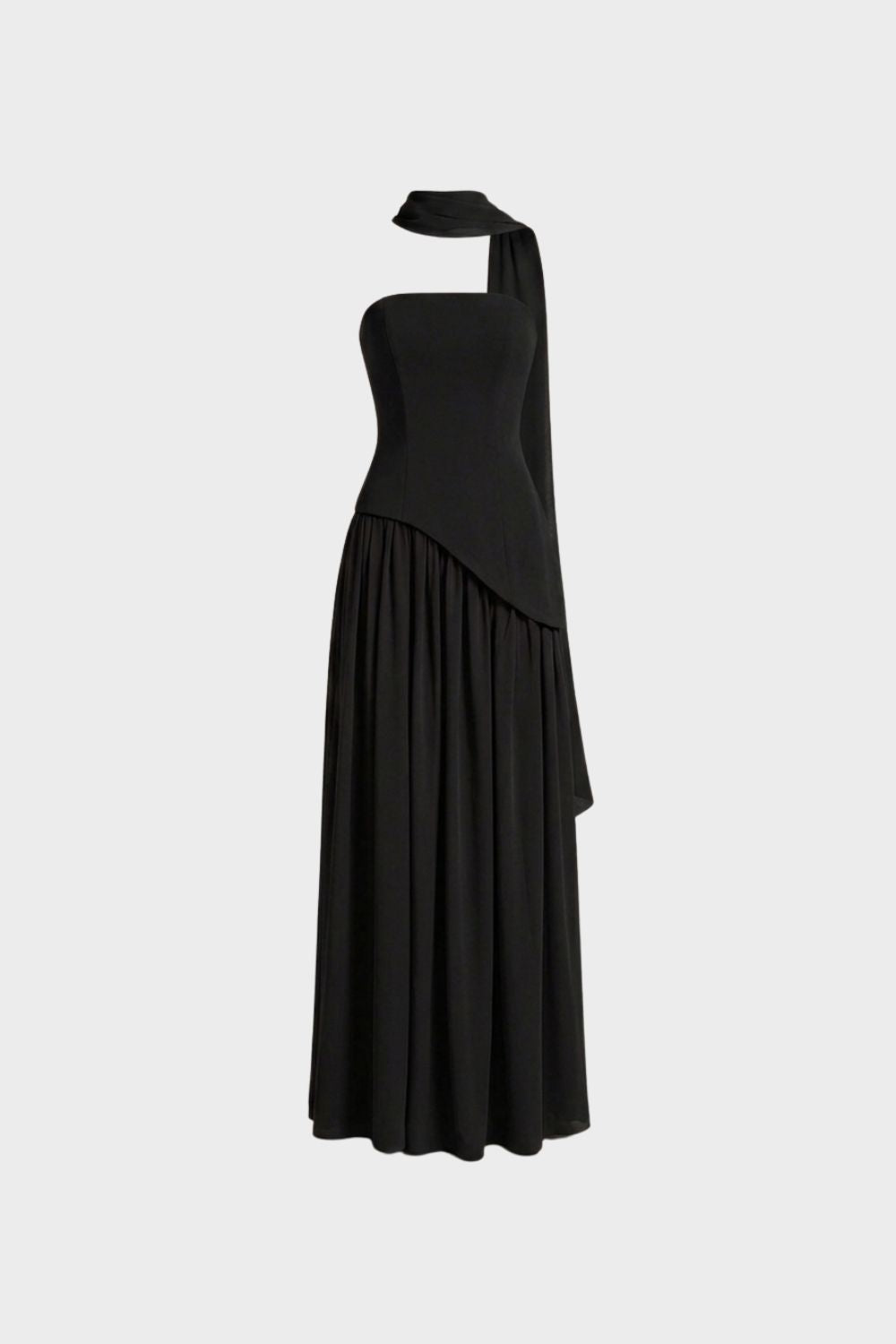 Damen Trägerlos Maxikleid | Elegant
