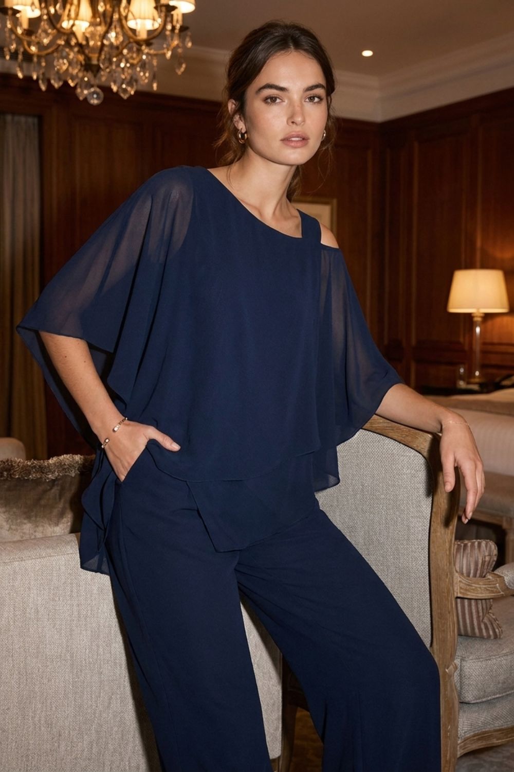 Damen Drapierter Zweiteiler | Abend