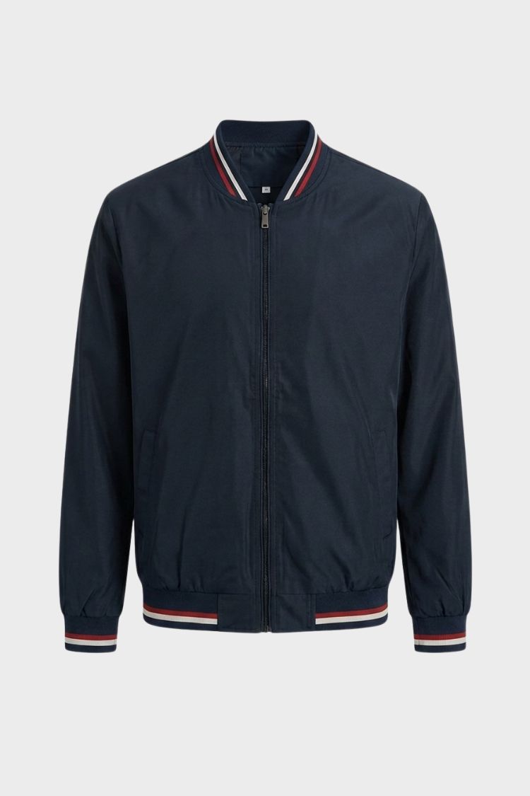 Bomberjacke Herren mit Reißverschluss und Stehkragen