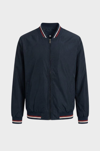 Bomberjacke Herren mit Reißverschluss und Stehkragen