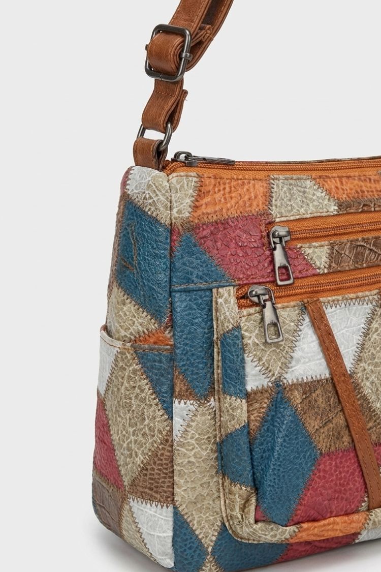 Damen Gemusterte Schultertasche | Verstellbarer Riemen