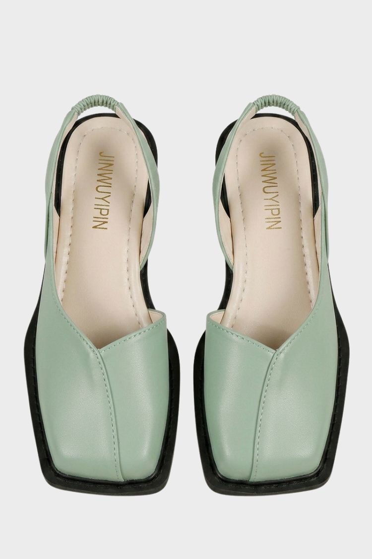 Damen Slingback Ballerinas | Eckige Zehenpartie